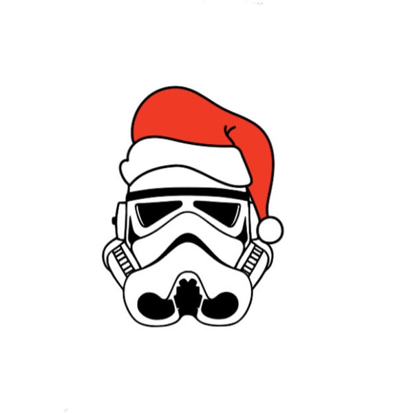 Santa Stormtrooper SVG - Christmas Storm Trooper - Star Wars SVG - Car Decal - Cricut Cut File - Digital Download