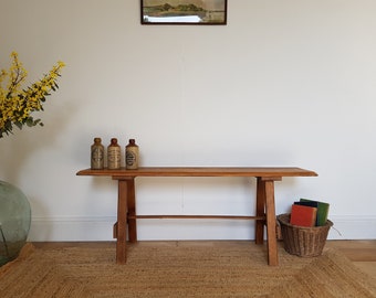 Solid Wood Bench / Oak / Plant Stand - Shaker / Rustic / Antique