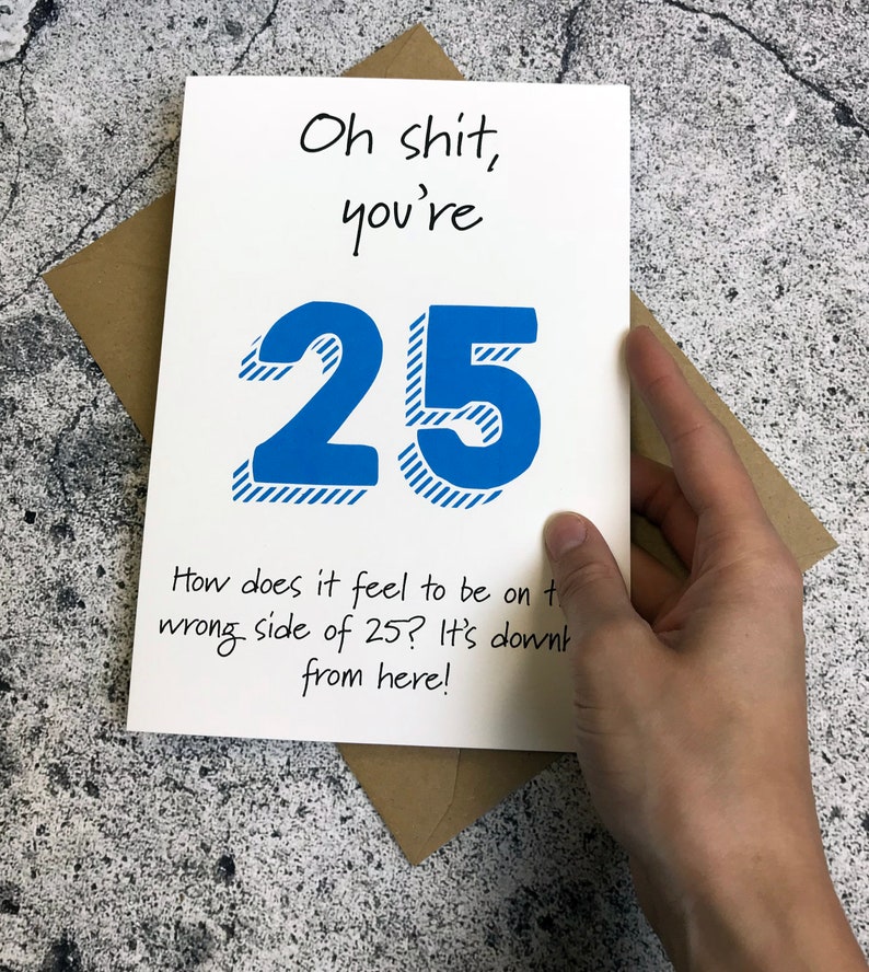 25th Birthday Card Template Printable Templates Free