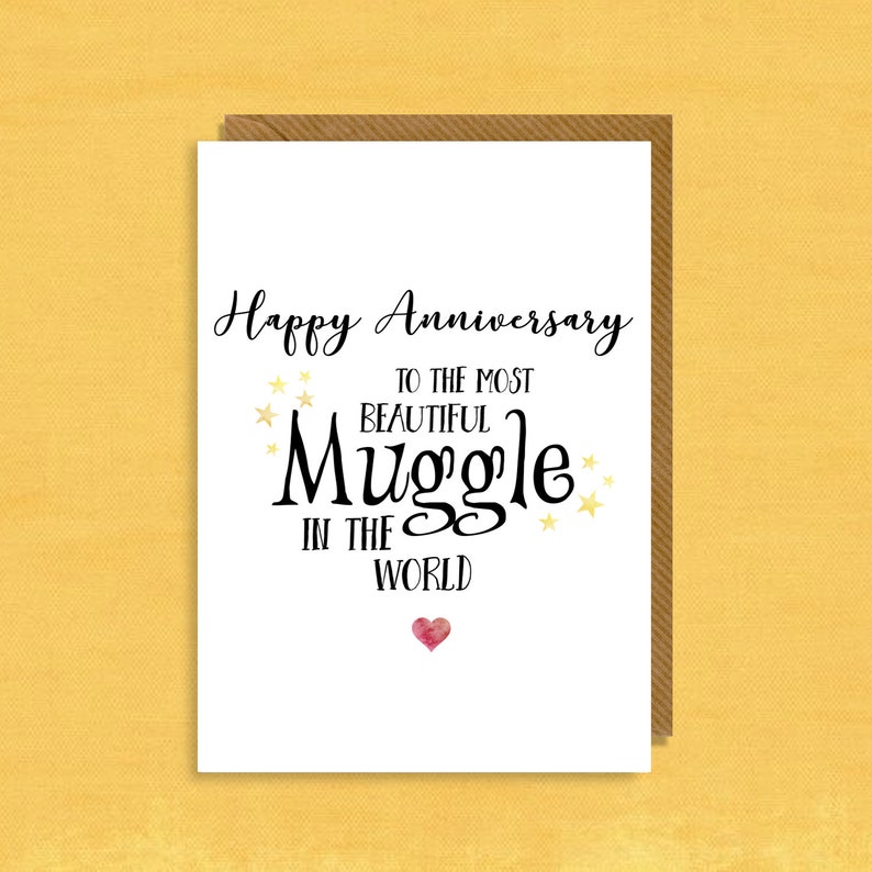 Harry Potter Inspired Card 'happy Anniversary to the Most | Etsy