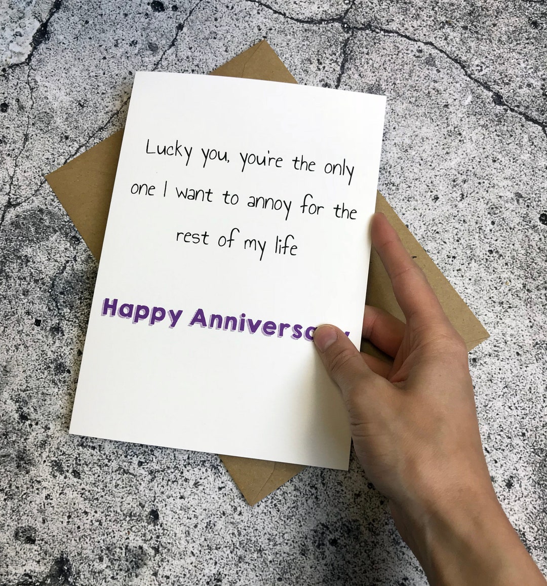 Anniversary Card 'annoy' Funny, Rude - Etsy
