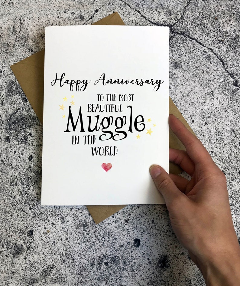 Harry Potter Inspired Card 'happy Anniversary to the Most | Etsy