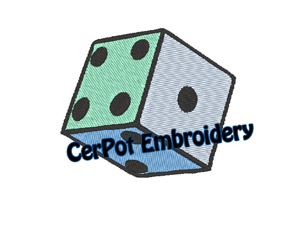 Machine Embroidery Design Dice Embroidery Instant Download Etsy