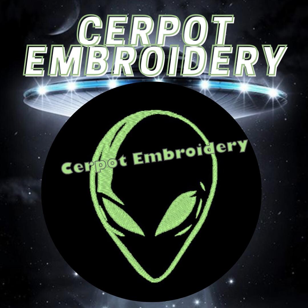 Machine Embroidery Design - Alien Head Pattern - Sci-fi Embroidery ...