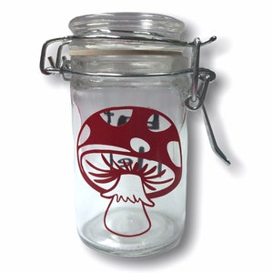 Mushroom Jar Mushroom Stash Jar Mushroom Container 