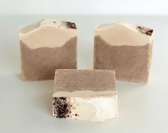 feeling PERKY:  Exfoliating Espresso Coffee Cold Process Soap, Handmade Soap, Natural Soap, Vegan Soap, Artisan Soap, Wake Up