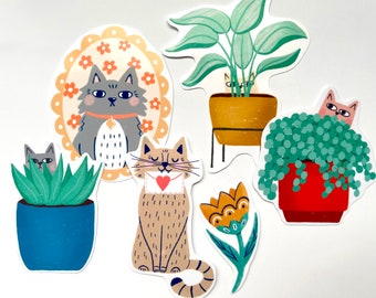 Cats & Plants Sticker Pack