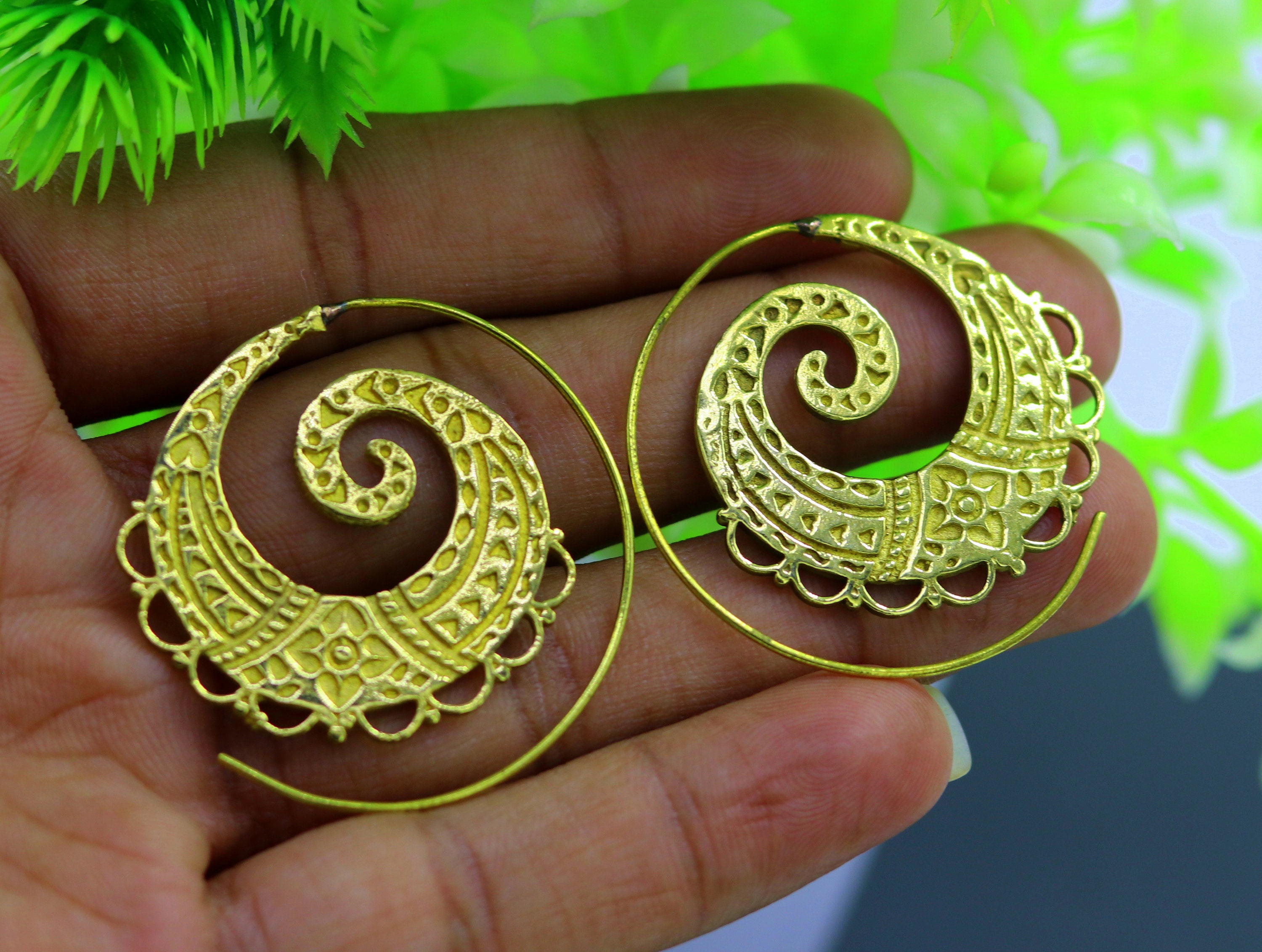 Handmade Vintage Antique Design Hoops Earring Etsy UK