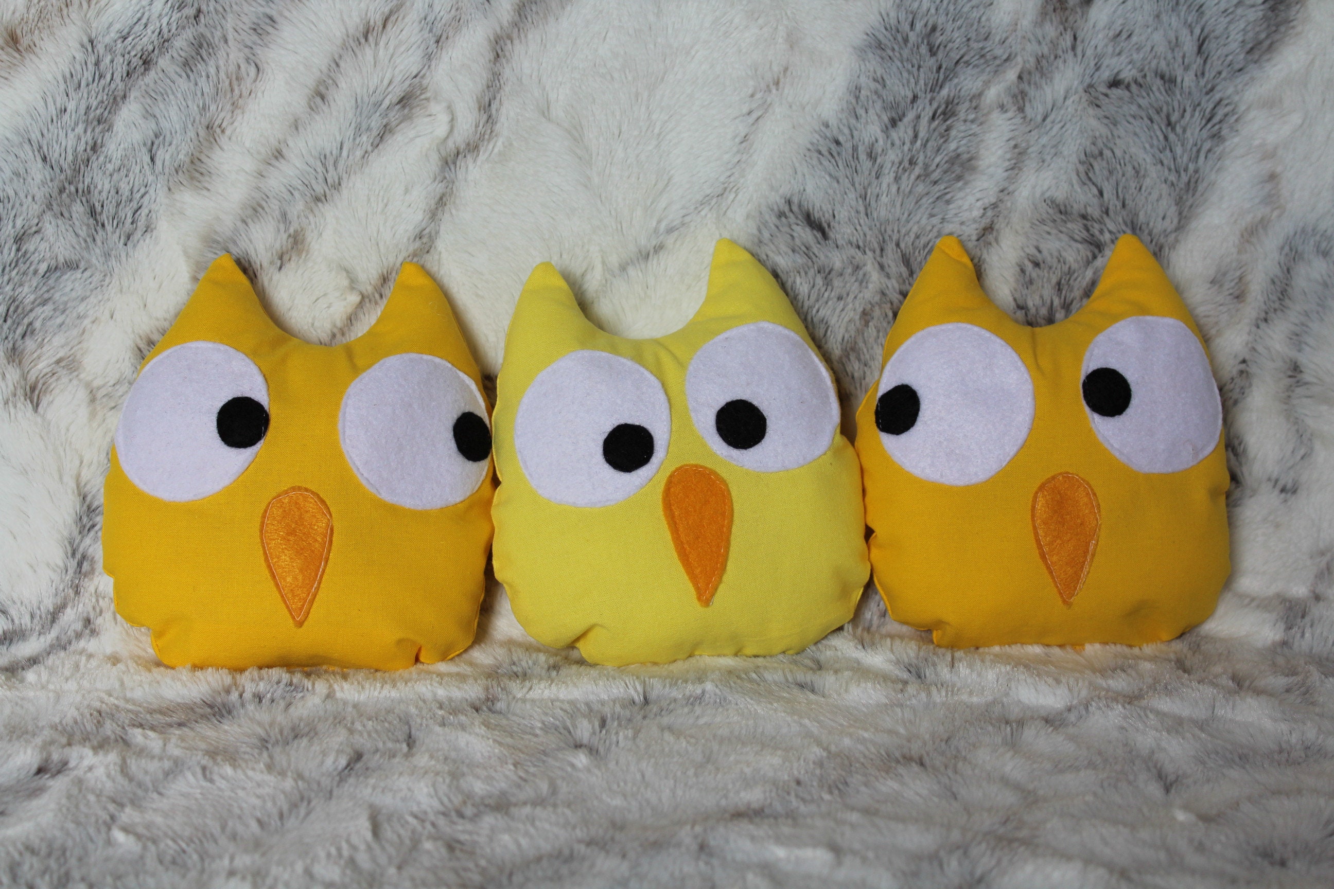 Trio d'hiboux Uniques