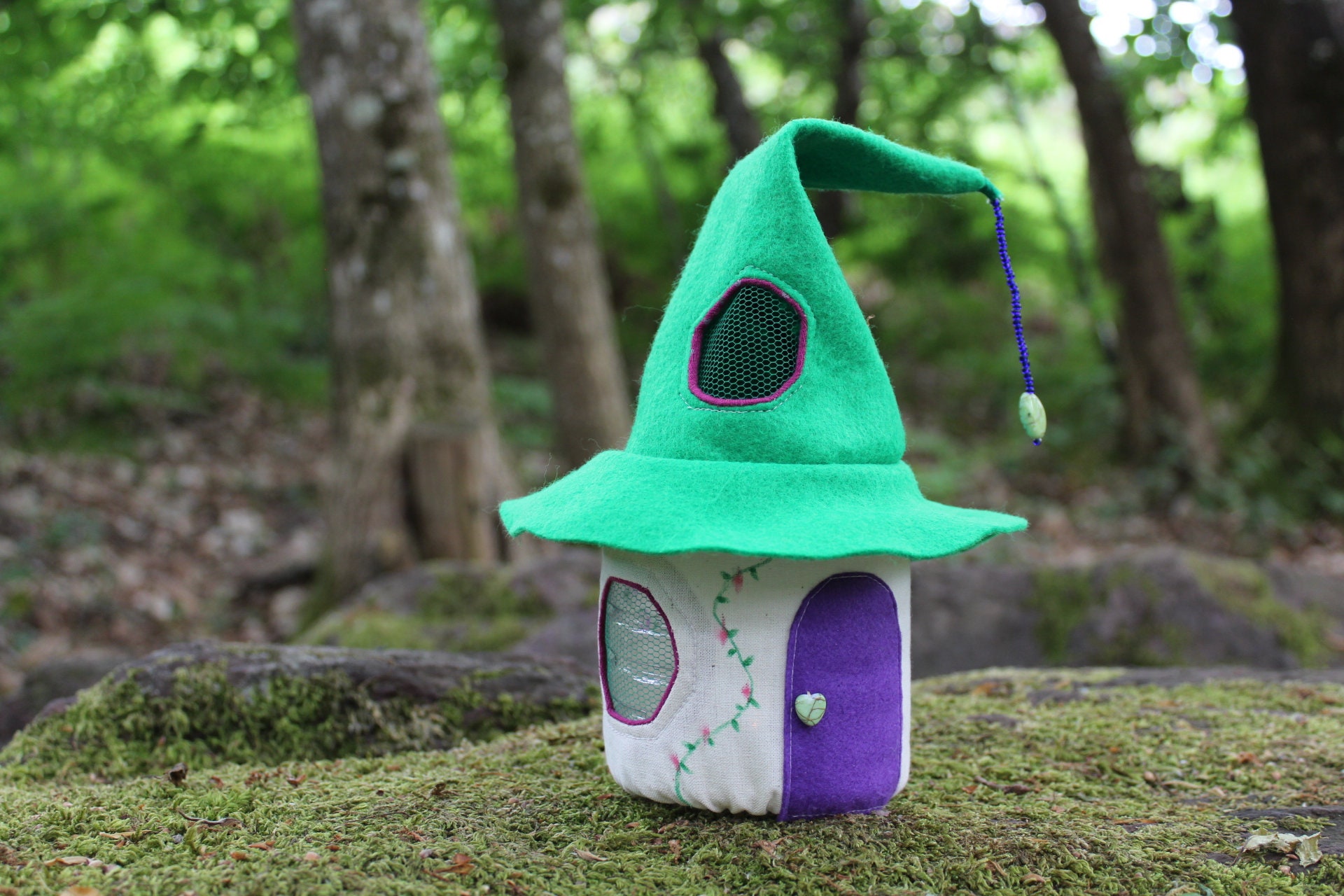 Veilleuse Maison de Fée Toit Vert