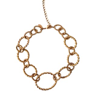 EUC Vintage Chicos Twisted Gold Tone Chunky Chain Link Necklace