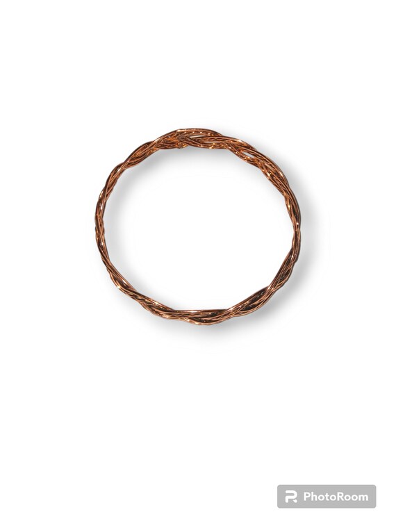 Vintage Handmade Braided Copper Wire Unisex Brace… - image 6