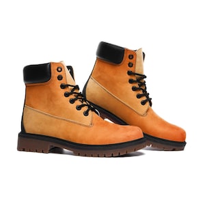 LUMLifeArt "Ombre Creamsicles" Orange Unisex Casual Leather Lightweight boots TB