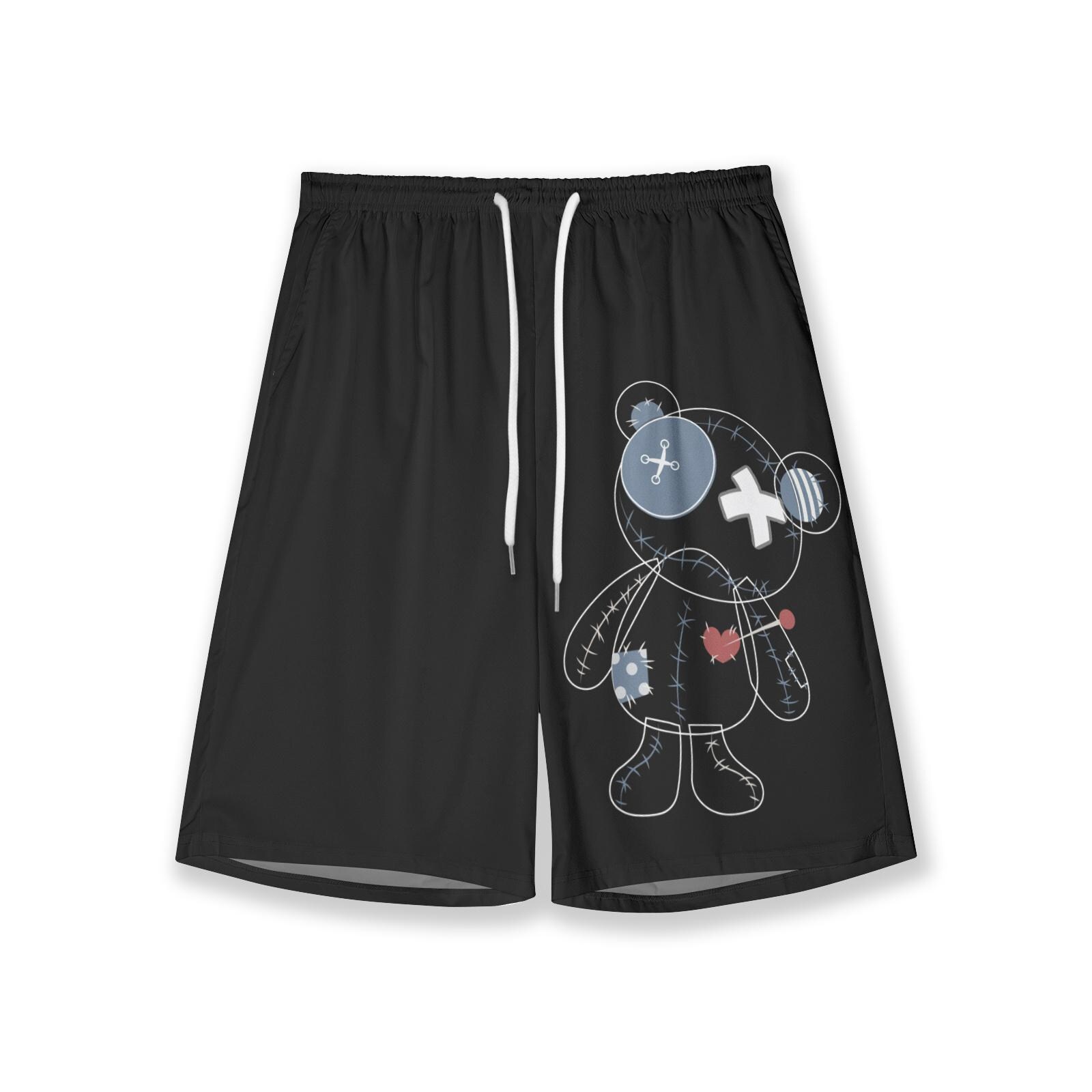 LUMLifeArt Men's Voodoo Bear All-Over-Print Swim Shorts