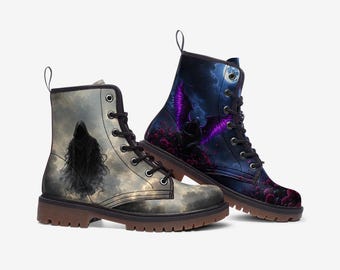 LUMLifeArt's "Dark Angel" Casual Leather Lightweight Boots MT