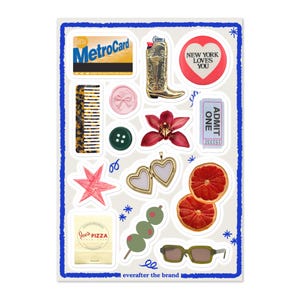 Foglio di adesivi Thrifty Girl / Forniture per scrapbooking e diari spazzatura / Adesivi Cool Girl Pinterest / Adesivi per planner ispirati ai viaggi