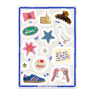 Silly Goose-stickervel / Junkjournaling en plakboekbenodigdheden / Cool Girl Pinterest-stickers / Op reizen geïnspireerde plannerstickers