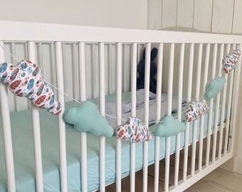 Garland of clouds. Baby room decoration