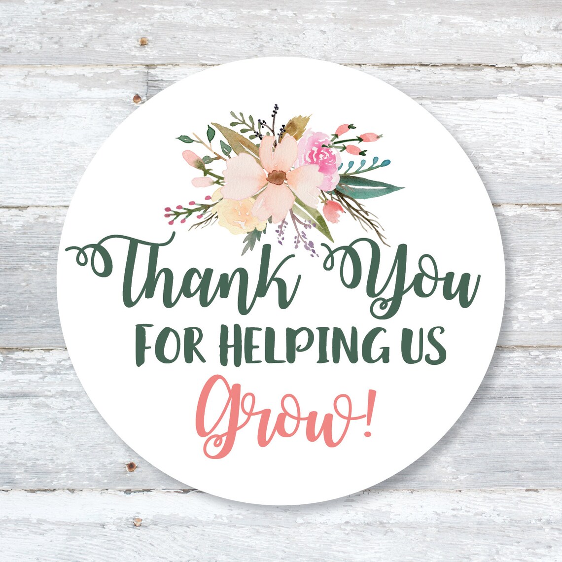 Thank You For Helping Us Grow Teacher Appreciation Gift Tag Etsy