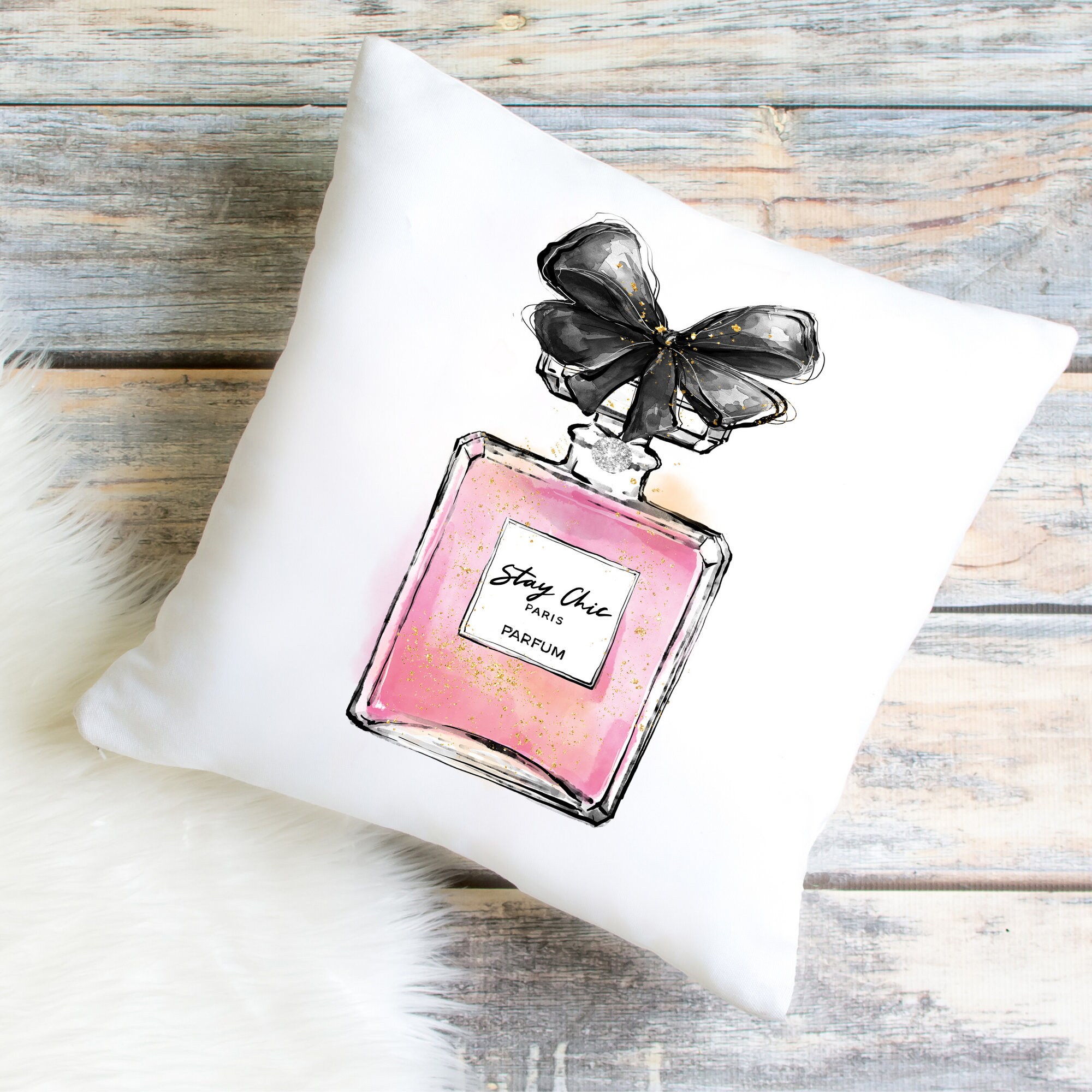 Perfume bottle pillow case designer inspired pillow cases Etsy