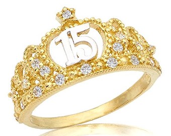 quinceanera ring etsy