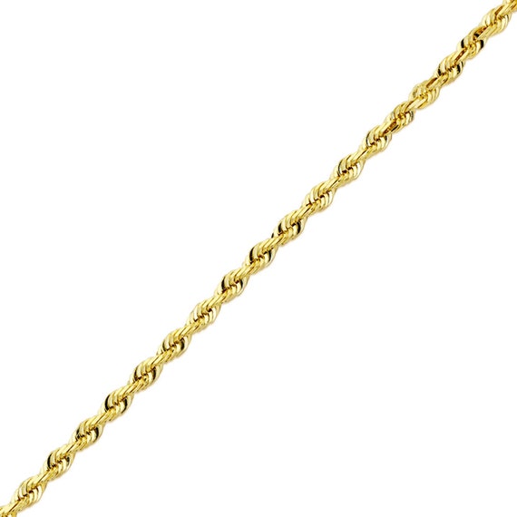 Shop 10K Yellow Hollow Diamond Cut Rope Chain | LoveBling 6mm / 26 / No