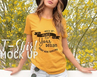 Download Bella Canvas 3001 Mockup Bella Canvas Gold Next Level Antique Gold Shirt Mockup Model Mockup Bella Canvas Mockup T Shirt Mock Up Free Layered Mockup Psd File PSD Mockup Templates
