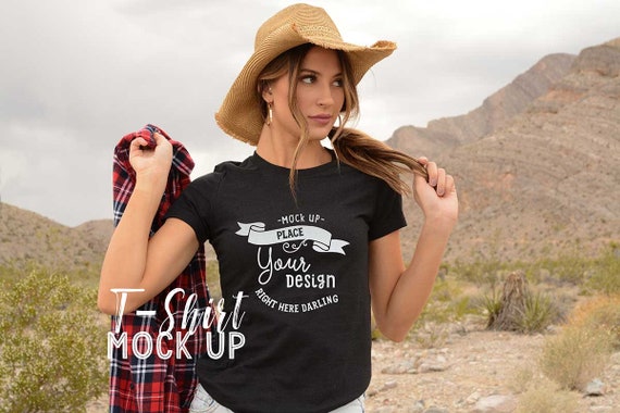 Download Free Bella Canvas 6004 Mockup Black Heather Shirt Mockup Model Psd Free 784207 Design Psd Mockup T Shirt Download