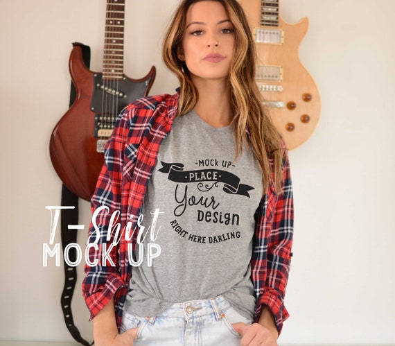 Bella Canvas 3001 Mockup Bella Canvas Athletic Heather Shirt