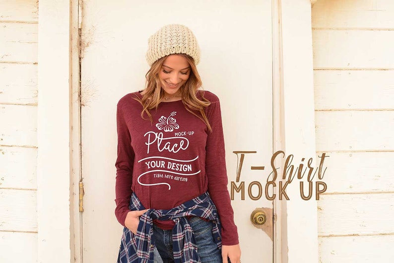 Download Long Sleeve Mockup Bella Canvas 3501 Mockup Gildan Long | Etsy