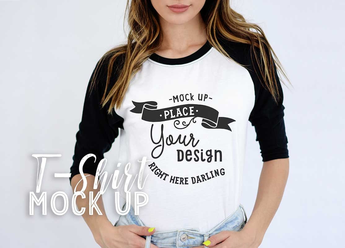 Download Next Level Raglan Shirt Mockup