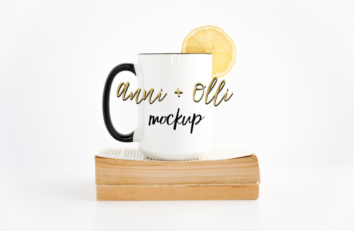 Download Black Handle Mug Mockup 15 oz Mug Mockup Styled Stock | Etsy