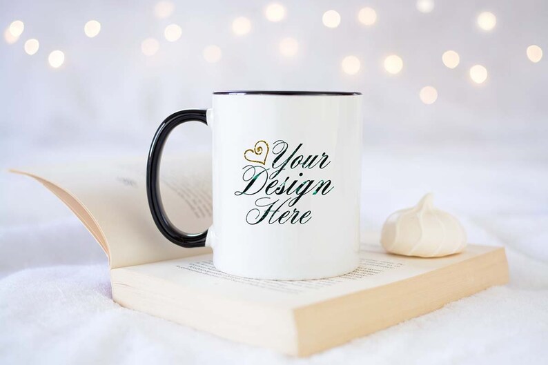 Download Mug Mockup Black Handle Winter Mug Mockup Styled Stock | Etsy