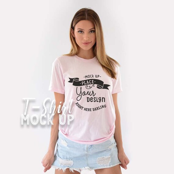 Bella Canvas Mockup Bella Canvas 3001 Soft Pink Pink Shirt Etsy