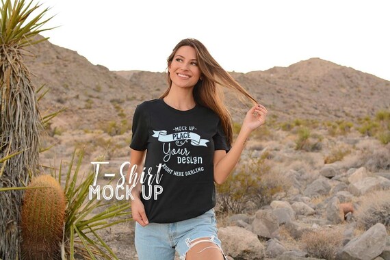 Bella Canvas 3001 Mockup Bella Canvas Black Shirt Mockup Etsy