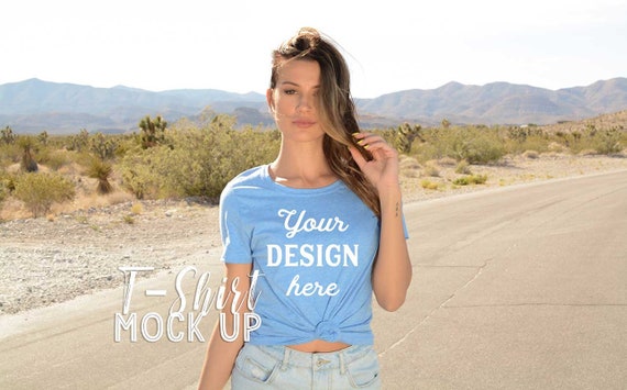 Bella Canvas Heather Blue Bella Canvas Mockup Bella Canvas Etsy