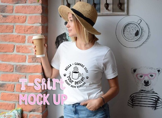 White Tshirt Mockup Bella Canvas Mockup Bella Canvas 3001 Etsy