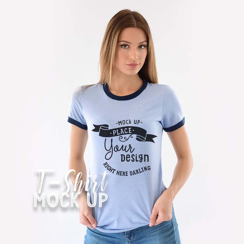 Download Ringer Tee Mockup Ringer Shirt Mockup Bella Canvas Ringer Etsy