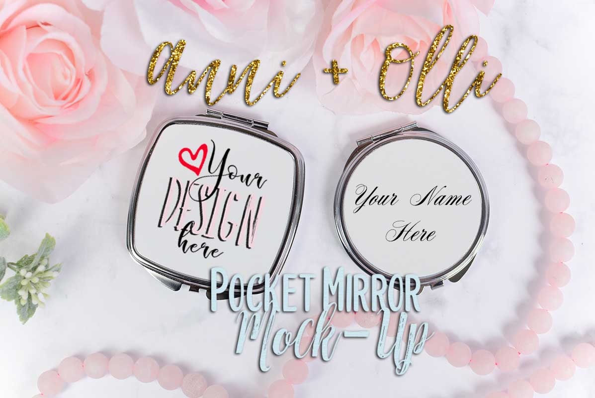 Download Pocket Mirror Mockup Compact Mirror Mockup Makeup Mirror Etsy