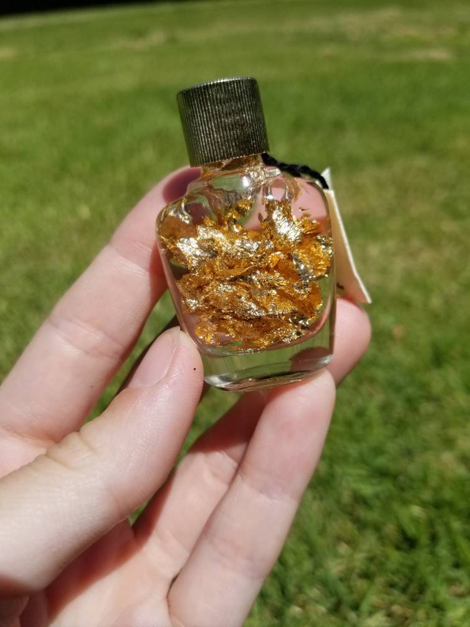 Bottle of GOLD Authentic Brazilian GOLD Flakes in Safety Etsy