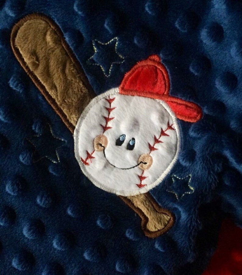 Baseball Minky Baby Blanket/baby Boy Blanket/baseball Baby Blanket Etsy