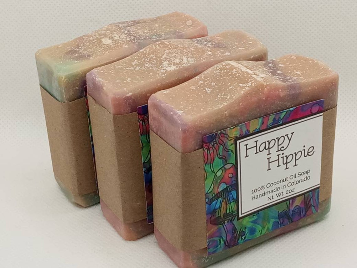 Glücklich Hippie 100 % Kokosöl Seife natürliche Bio | Etsy