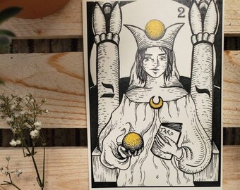 2 |  HIGH PRIESTESS | Individual Tarot Card