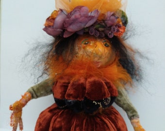 Old lady pumpkin  doll