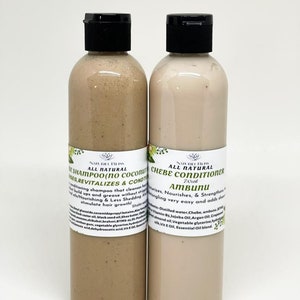 No Coconut Oil Chebe Shampoo & Conditioner Pack||Hair Growth Kit| Strengthens|Moisturizing|Restorative..Vegan..No lye