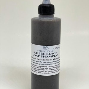 African Black Soap Shampoo|With Chebe|Moringa|Honey|Ayurvedic Herbs|Sulfate Free|All Natural & Gentle|Deep Cleanse|Moisturizes|Revitalizes