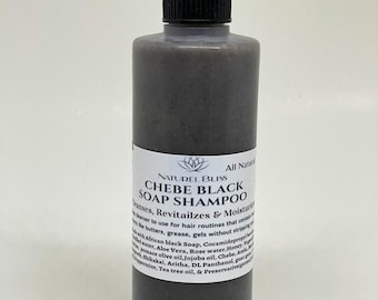 Champú de jabón negro africano Chebe / Sin sulfatos, totalmente natural