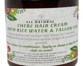 Chebe Hair Cream With Fermented Rice Water Tallow Chebe Aloe Vera Sea Moss Amla Fenugreek