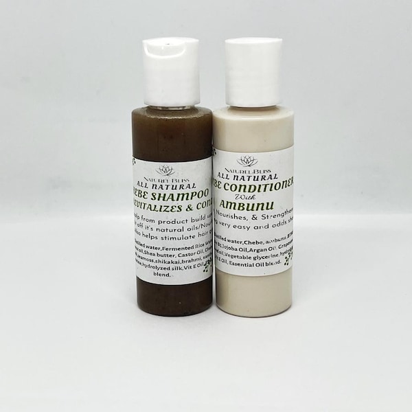 Monstergroottes/Chebe Shampoo & Conditioner Pack...Haargroeikit| Versterkt|Hydraterend|Herstellend..2oz