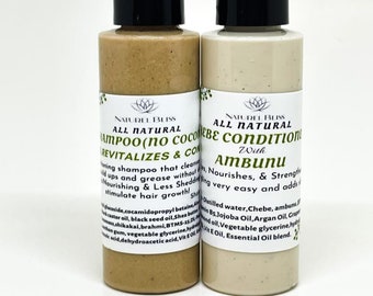Chebe Shampoo & Conditioner Sample | Vegan Hair Growth Kit (No Coconut Oil)